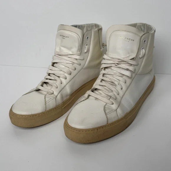 Givenchy Paris Off-White High-Top Sneakers | Men’s 12 - Picture 1 of 5